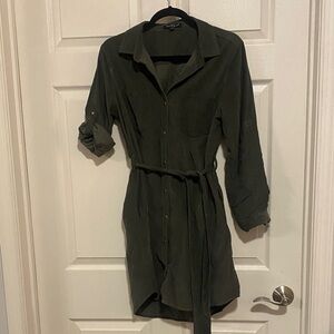 Green Corduroy Dress